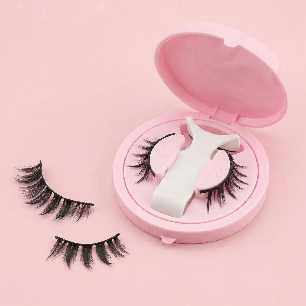 Magnetic Glam Lashes — No Glue Natural Fluffy Look