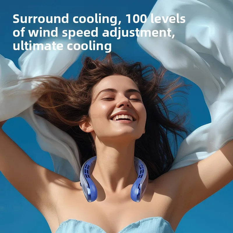 Chillix Bladeless Neck Fan — Portable Hands-Free Cooling, 8000mAh Rechargeable